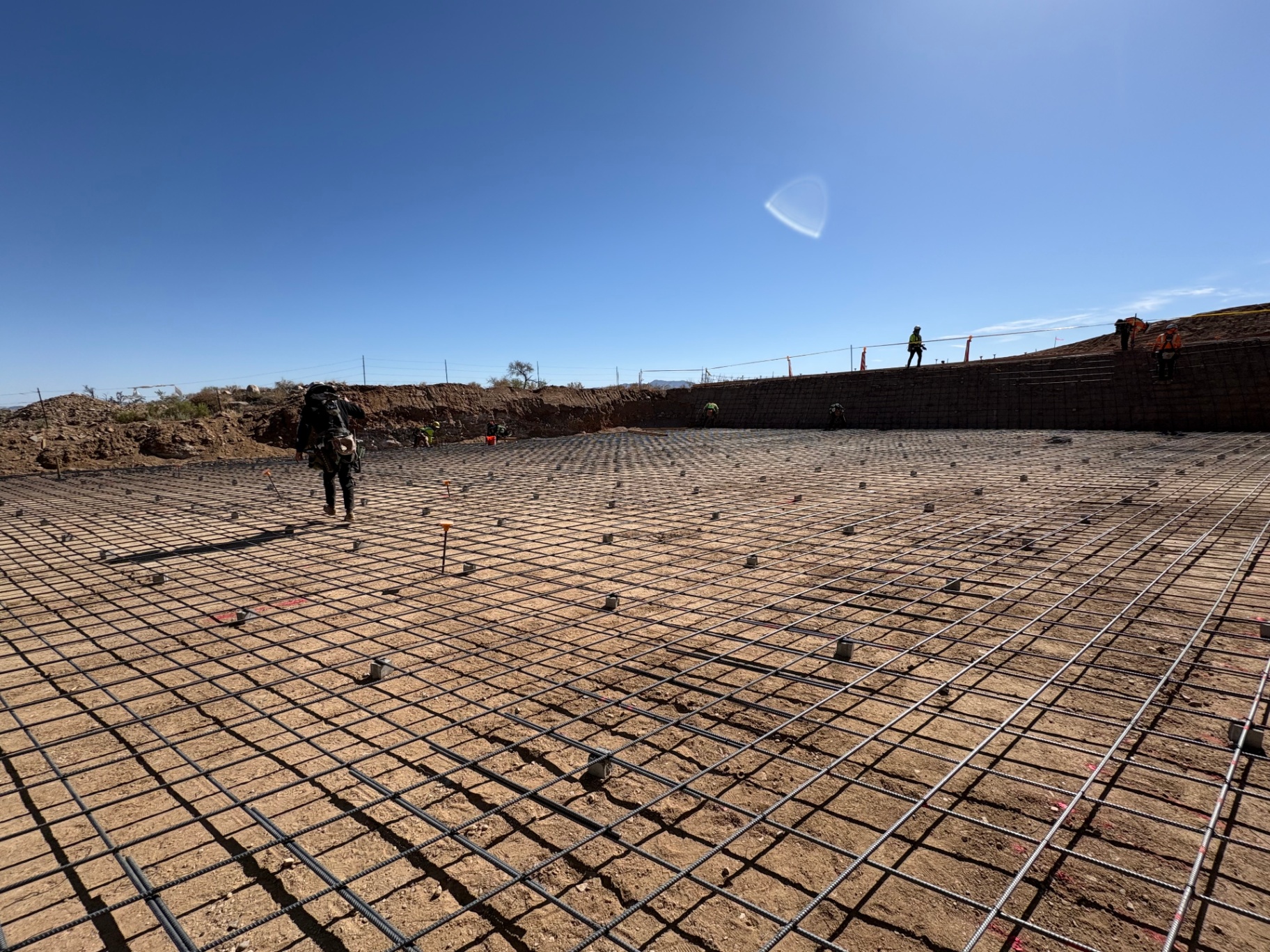Structural Slab Rebar Layout by Arizona Precision Concrete in Williams, AZ